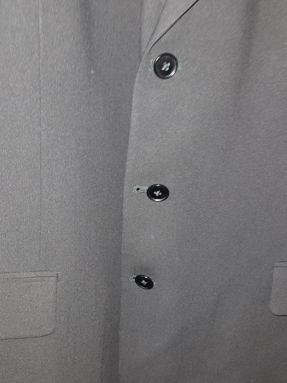 Men's Black Three-Button Blazer - Picture 3 of 13